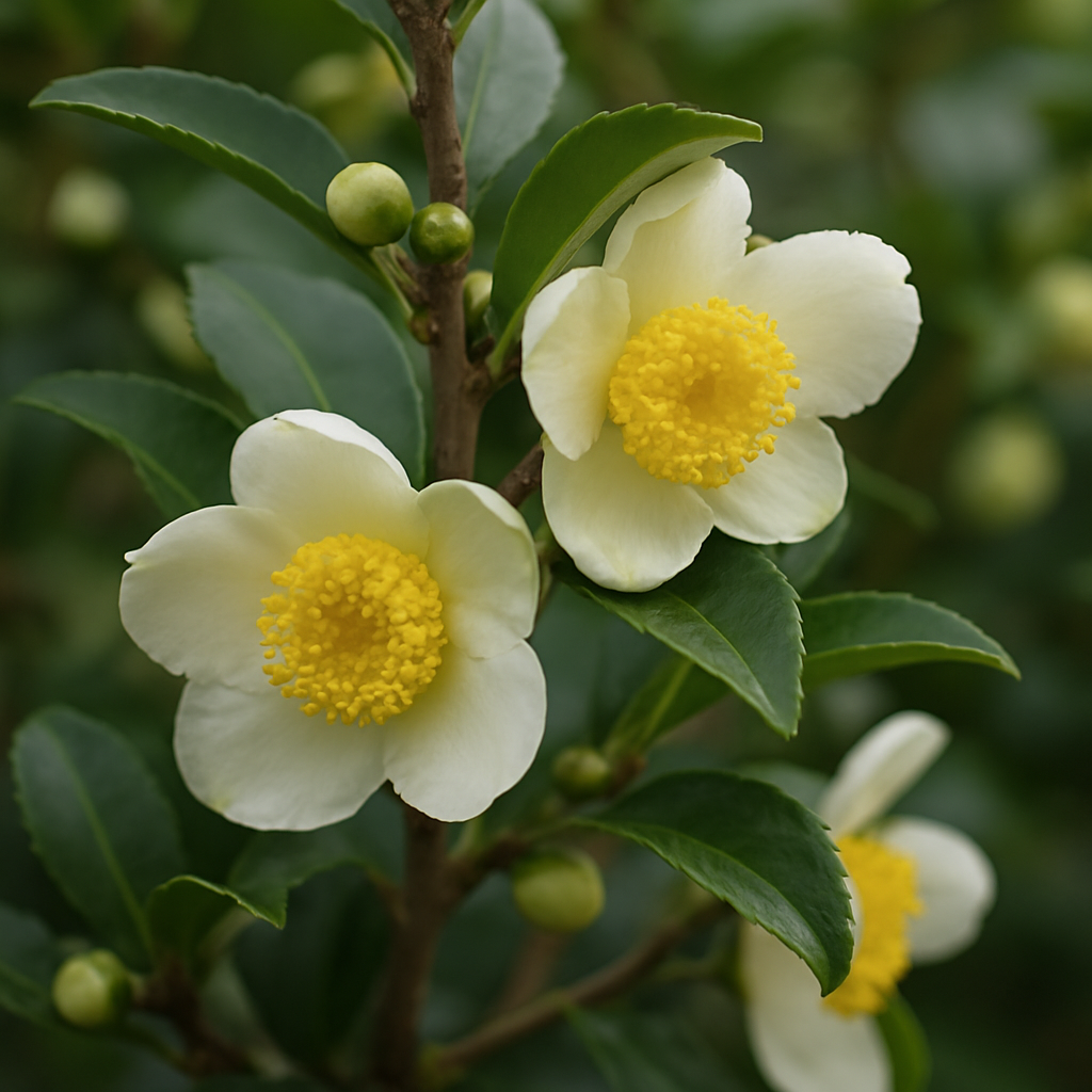 今日の花:チャノキ(茶の木) | 三神庭芸| 愛媛県松山市 造園土木業